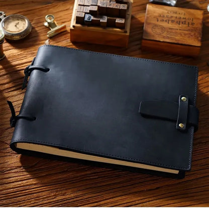 Vintage Leather Sketch Writing Notebook with Rope-ties