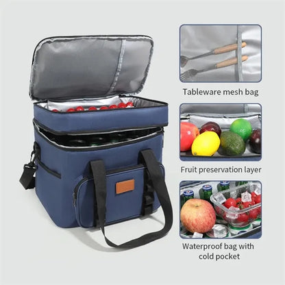 23L 6gal Leakproof Insulated Large Lunch Cooler Bag Box