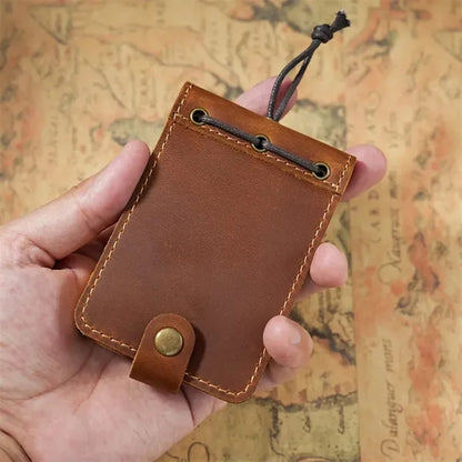 Vintage Leather Cover Portable Telephone Log Pocket Notepad