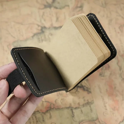 Vintage Leather Cover Portable Telephone Log Pocket Notepad