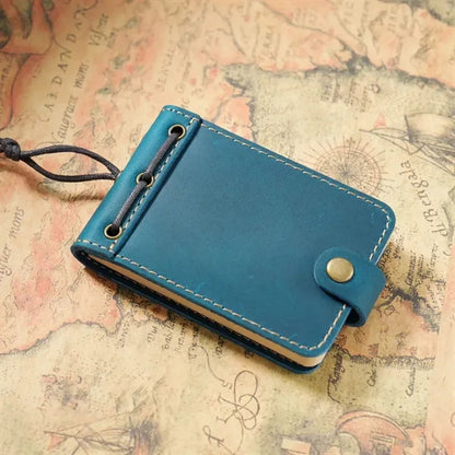 Vintage Leather Cover Portable Telephone Log Pocket Notepad