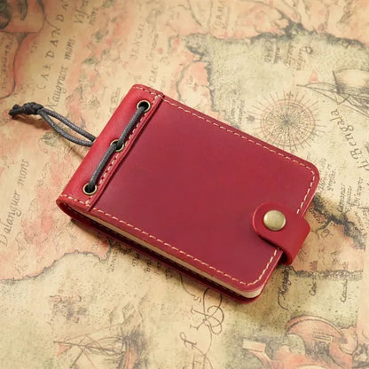 Vintage Leather Cover Portable Telephone Log Pocket Notepad