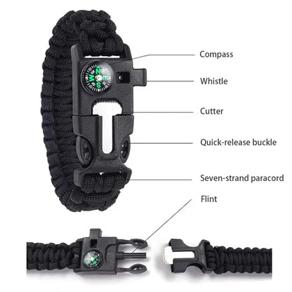 5 In 1 Survival Paracord Bracelet