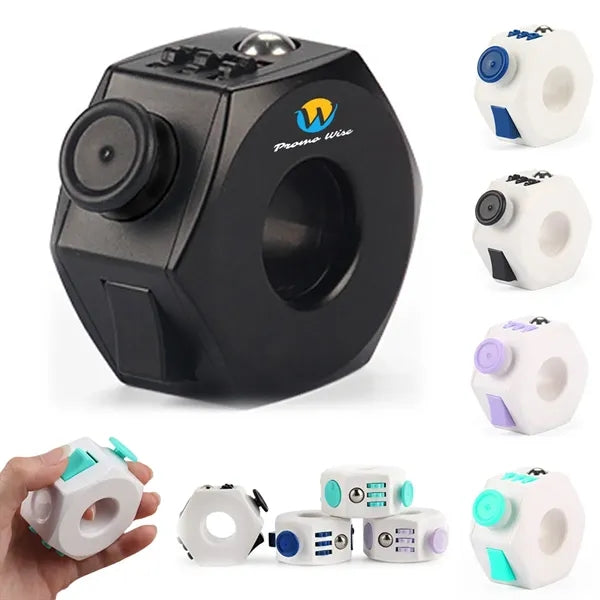 Stress Reducer Finger Sensory  Cube Toy with Click Ball