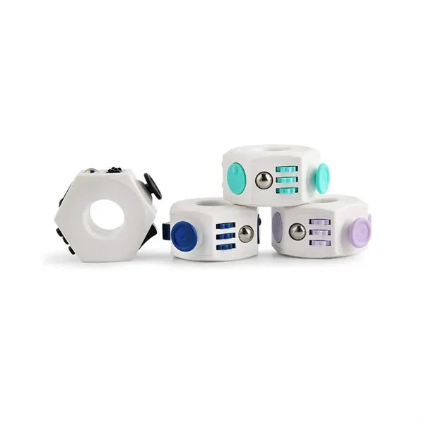 Stress Reducer Finger Sensory  Cube Toy with Click Ball
