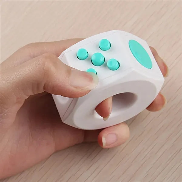 Stress Reducer Finger Sensory  Cube Toy with Click Ball