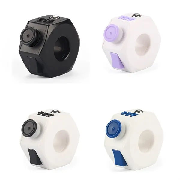 Stress Reducer Finger Sensory  Cube Toy with Click Ball