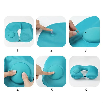 Compact Lightweight Inflatable Travel Neck Pillow