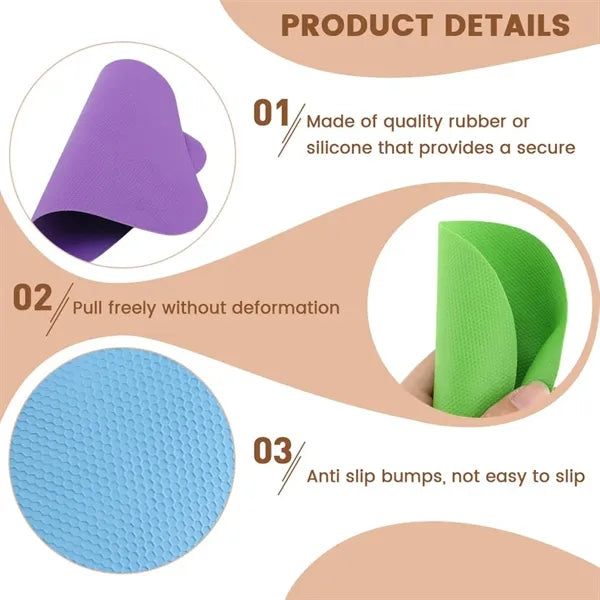 Colorful Versatile Rubber Anti-skid Jar Opener Dinner Pads