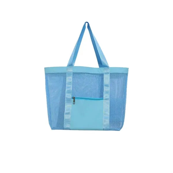Foldable Sandproof Summer Beach Bag with Zipper Pocket