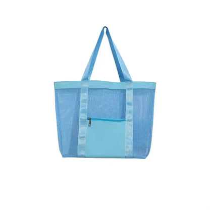 Foldable Sandproof Summer Beach Bag with Zipper Pocket