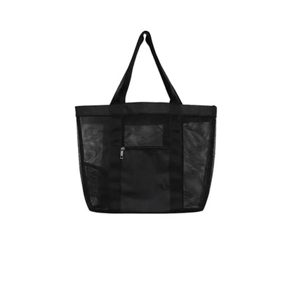 Foldable Sandproof Summer Beach Bag with Zipper Pocket