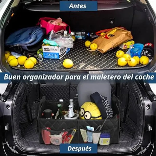 Double Compartment Car Organizers and Storage with 6 Pockets