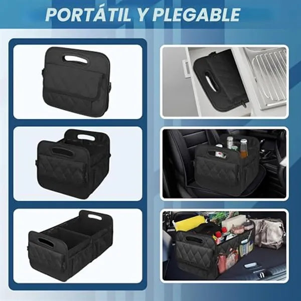 Double Compartment Car Organizers and Storage with 6 Pockets