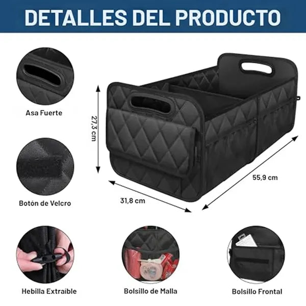 Double Compartment Car Organizers and Storage with 6 Pockets
