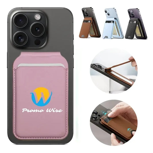 Adjustable Leather Lightweight Magnetic Phone Wallet Stand