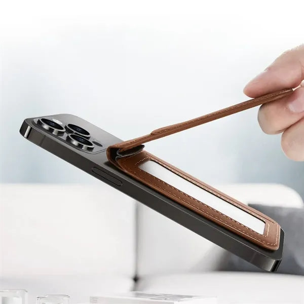 Adjustable Leather Lightweight Magnetic Phone Wallet Stand