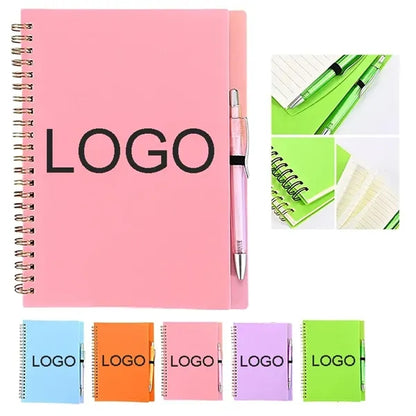 Custom Spiral Notebook with Pen Soft Cover Smooth Paper