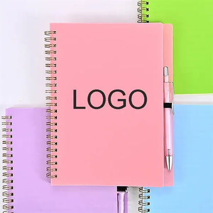 Custom Spiral Notebook with Pen Soft Cover Smooth Paper