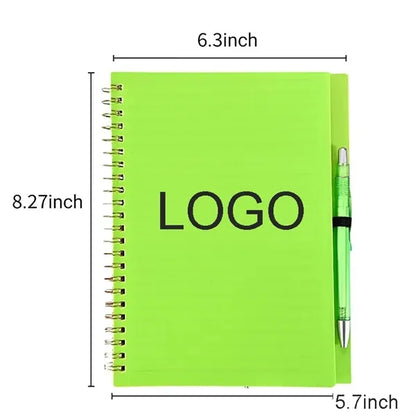 Custom Spiral Notebook with Pen Soft Cover Smooth Paper