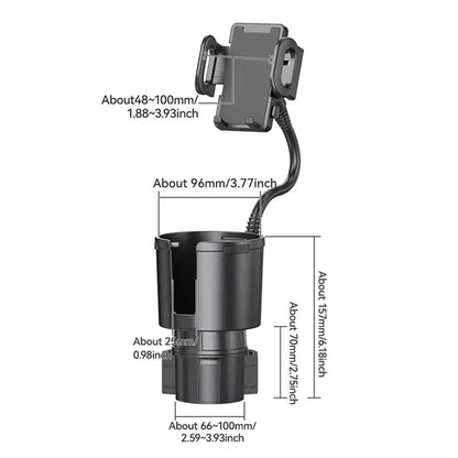 2 In 1 Adjustable Universal Cup Phone Holders For Car