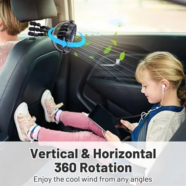 360 Rotate Flexible Mini Stroller Fans with Night Light