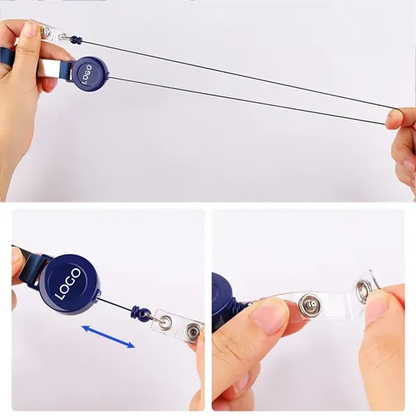 3/4" Dye Sublimation Lanyard with Badge Reel and ID Holder