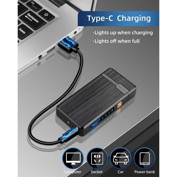 Dual Arc USB Rechargeable Lighter with LED Battery Indicator