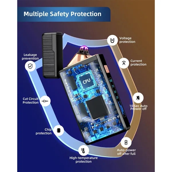 Dual Arc USB Rechargeable Lighter with LED Battery Indicator
