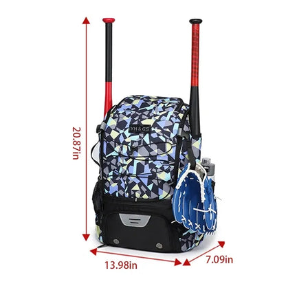 Waterproof Softball Baseball Equipment Bag Backpack