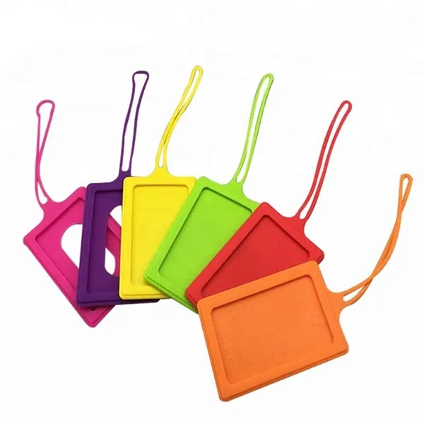 Silicone Luggage Tag with Strap for Travel Bag ID