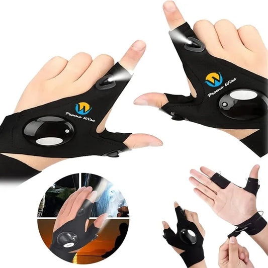 Multifunctional Rechargeable Gloves with LED Bright Lighting