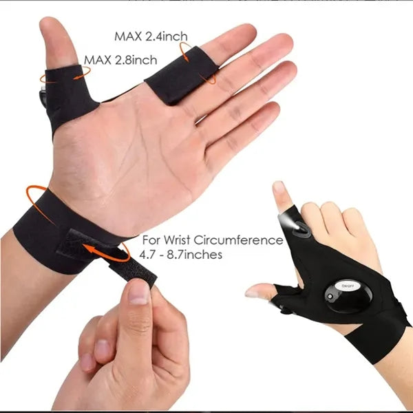Multifunctional Rechargeable Gloves with LED Bright Lighting