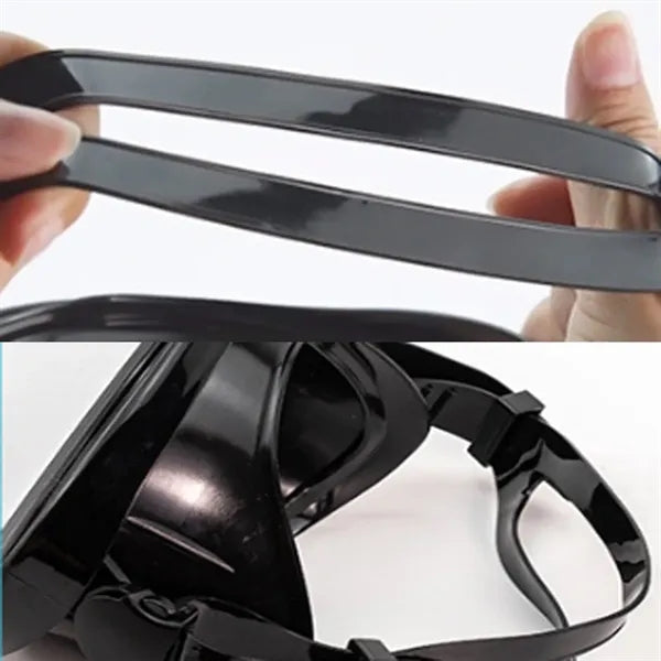 Oval Classic Rubber Anti-Fog Single Lens Swimming Mask