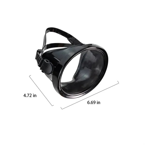 Oval Classic Rubber Anti-Fog Single Lens Swimming Mask