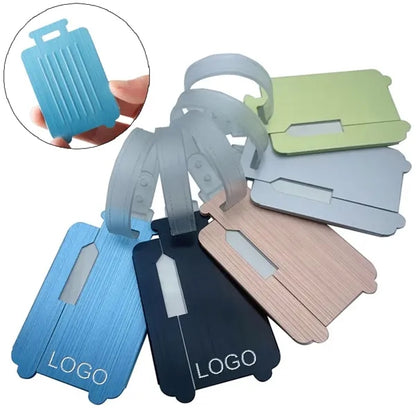 Aluminum Luggage Tag with Name ID Card and Key Ring