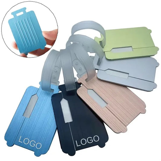Aluminum Luggage Tag with Name ID Card and Key Ring