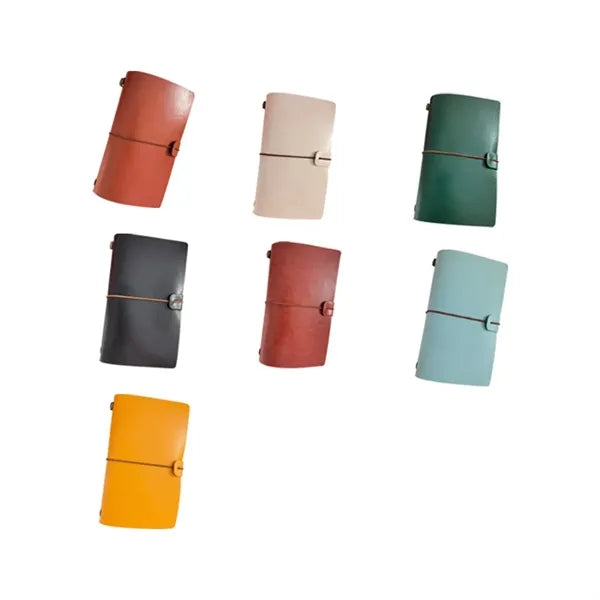 Durable Waterproof Leather Notebook with Divider Bags