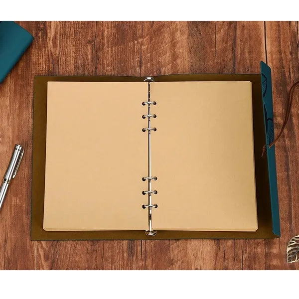 Vintage PU Leather Plain Blank Pages Journal Notebook