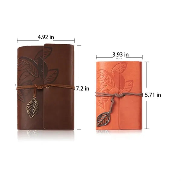Vintage PU Leather Plain Blank Pages Journal Notebook