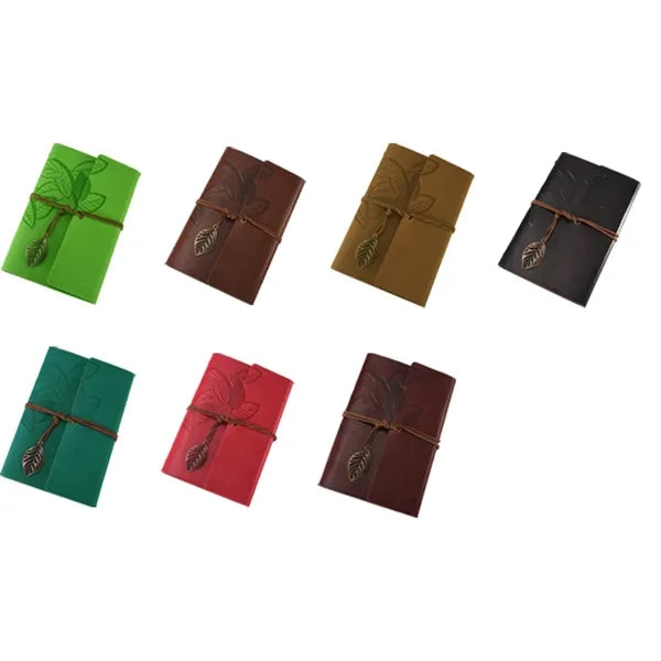 Vintage PU Leather Plain Blank Pages Journal Notebook
