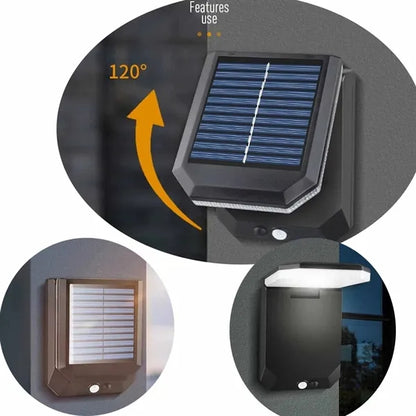 1500Mah Solar Powered Wall Sconce
