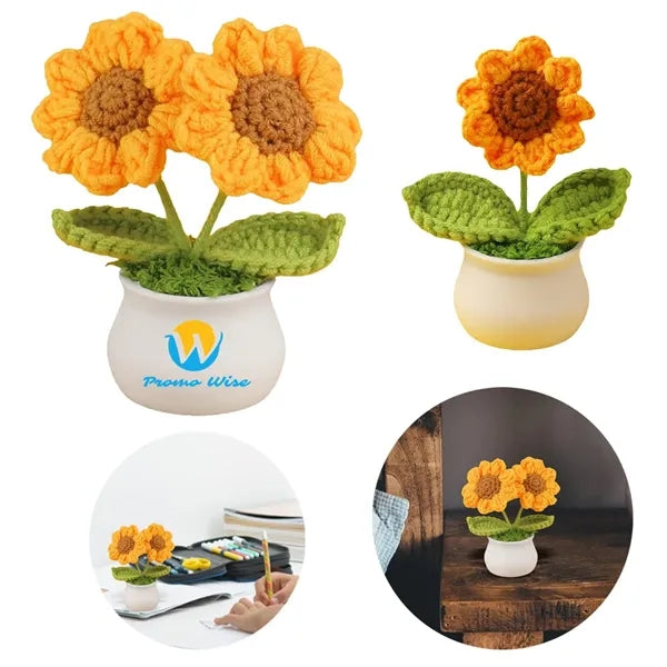 Handmade Premium Vibrant Crochet Sunflower Decoration