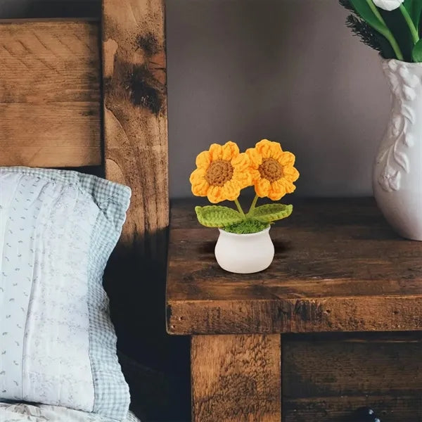 Handmade Premium Vibrant Crochet Sunflower Decoration