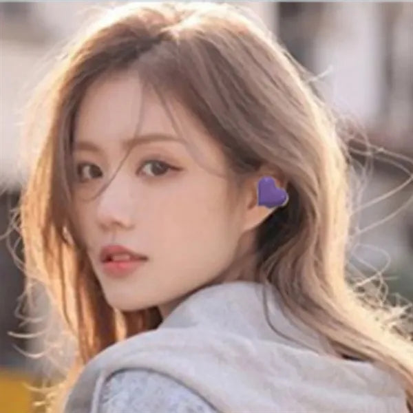 Heart Shaped Wireless Call Noise Reduction Bluetooth Earbuds