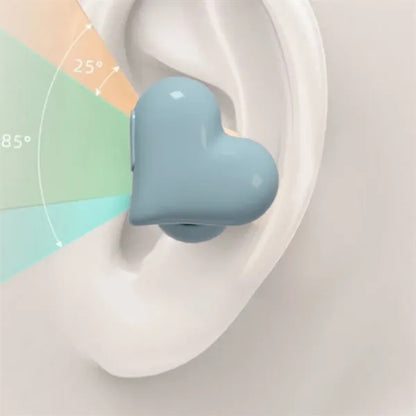 Heart Shaped Wireless Call Noise Reduction Bluetooth Earbuds