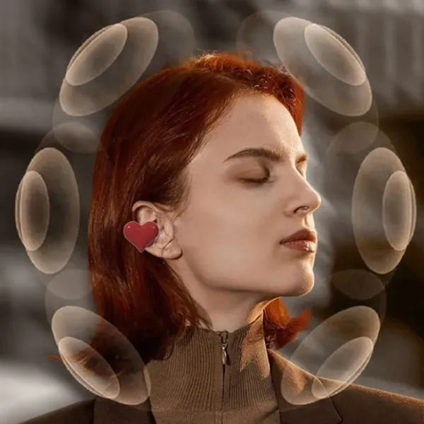 Heart Shaped Wireless Call Noise Reduction Bluetooth Earbuds
