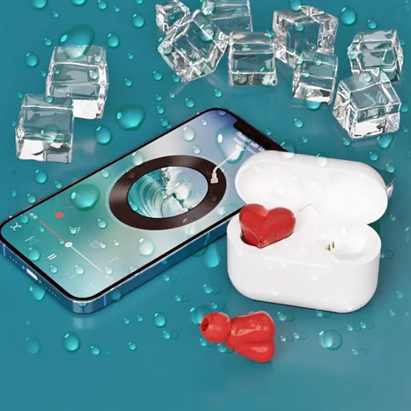 Heart Shaped Wireless Call Noise Reduction Bluetooth Earbuds