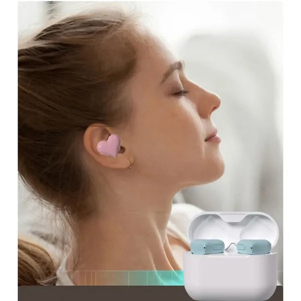 Heart Shaped Wireless Call Noise Reduction Bluetooth Earbuds