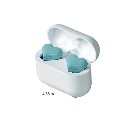 Heart Shaped Wireless Call Noise Reduction Bluetooth Earbuds